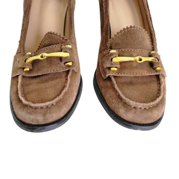 Franco Sarto Suede Loafer Pumps Size 7M - Picture 3 of 13